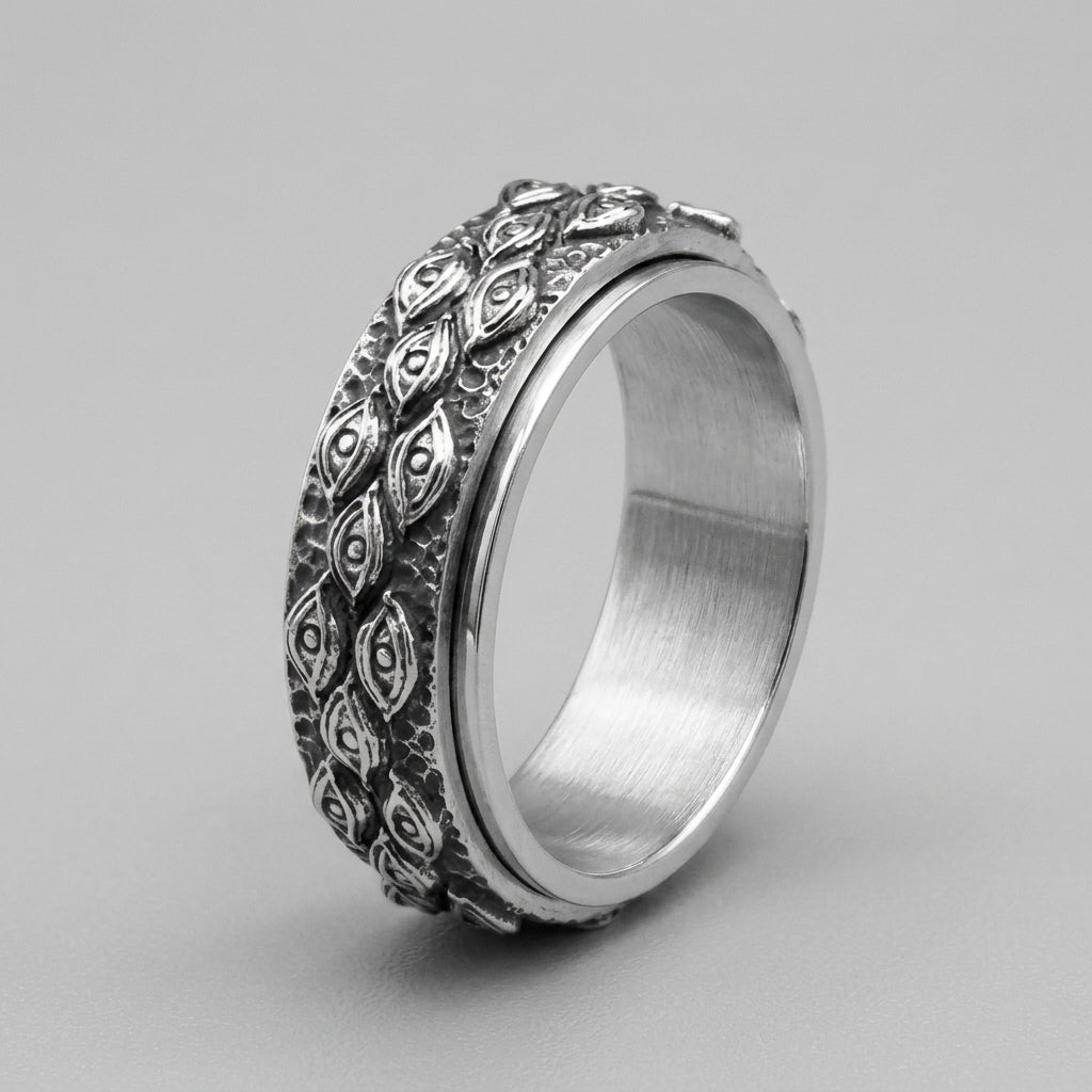 Evil Eye Eternity Spinner Ring
