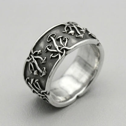 Mushroom Celtic Knot Panoramic Band Ring