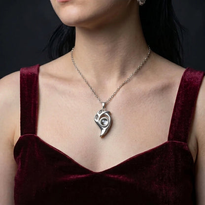 Gothic Punk Heart Pendant Necklace