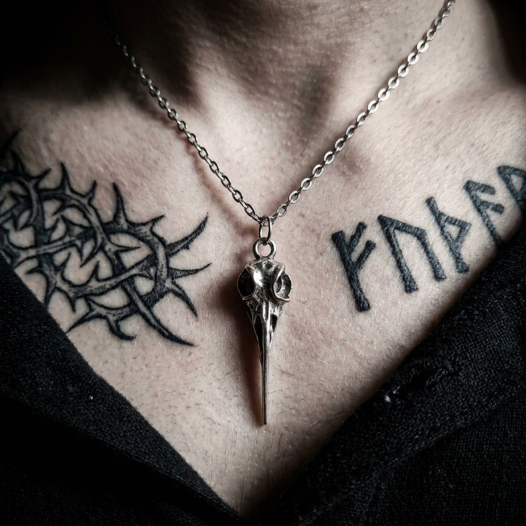 Bird Skull Plague Necklace
