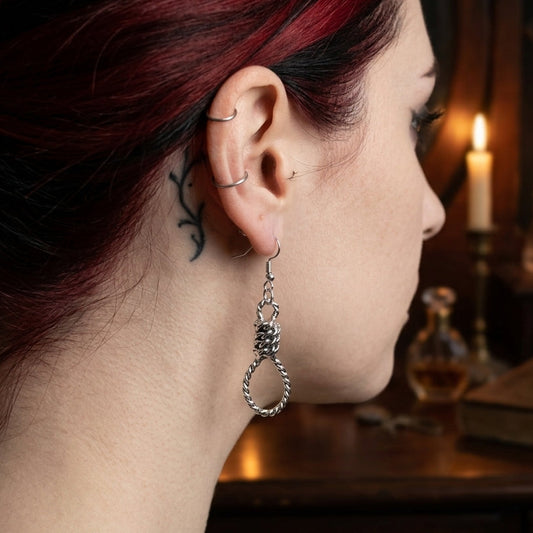 Hangmans Noose Goth Earrings
