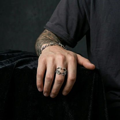 Bone Hand Embrace Ring