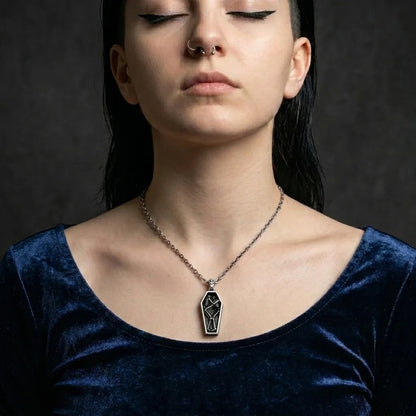 Coffin Skeleton Pendant Necklace