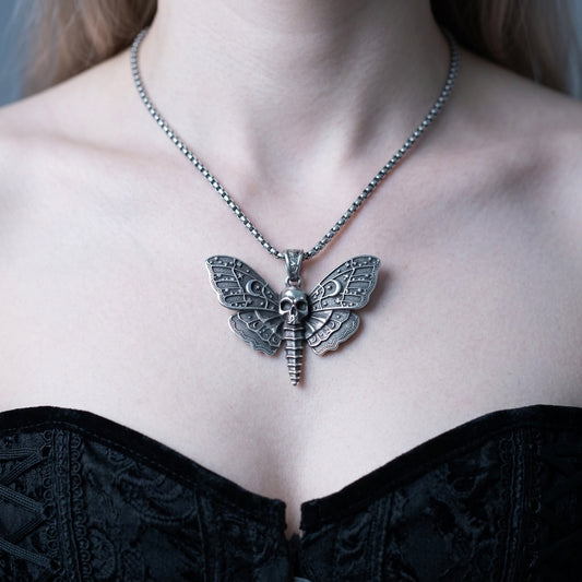 Moth Pendant Death Head Moth Necklace