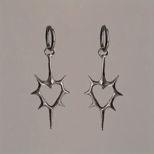 Heart Pendant Hook Earrings
