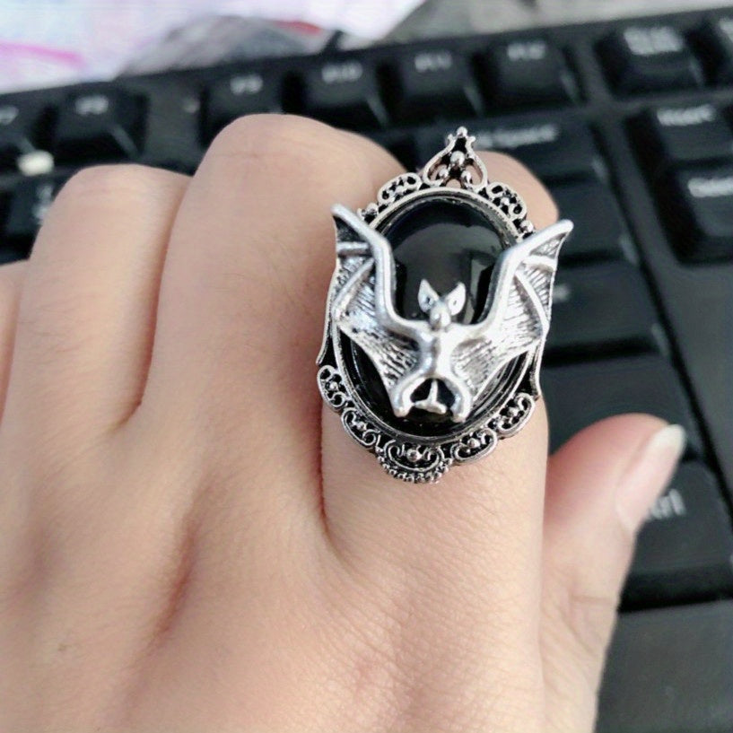 Black Resin Bat Ring