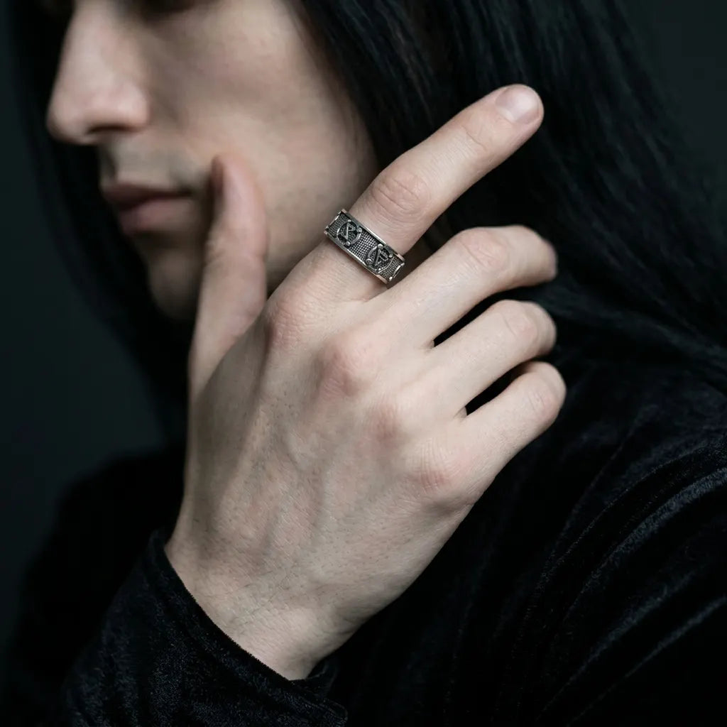 Viking Rune Band Ring