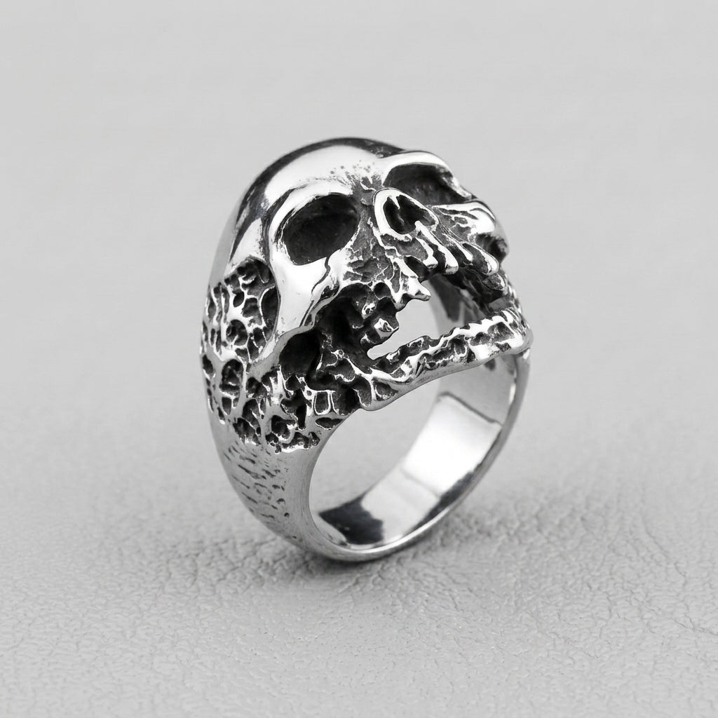 Rotting Skull Signet Ring