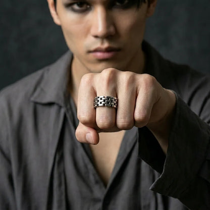 Interlocking Brick Link Ring