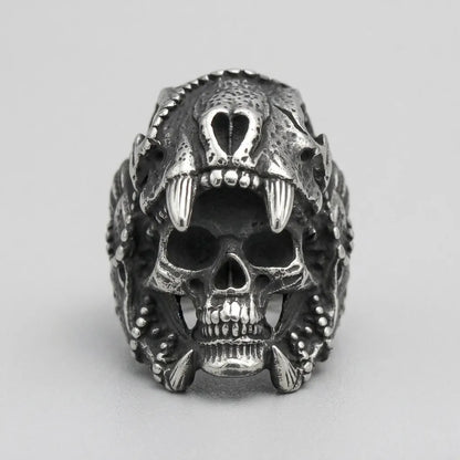 Tribal Skull Chief Ring
