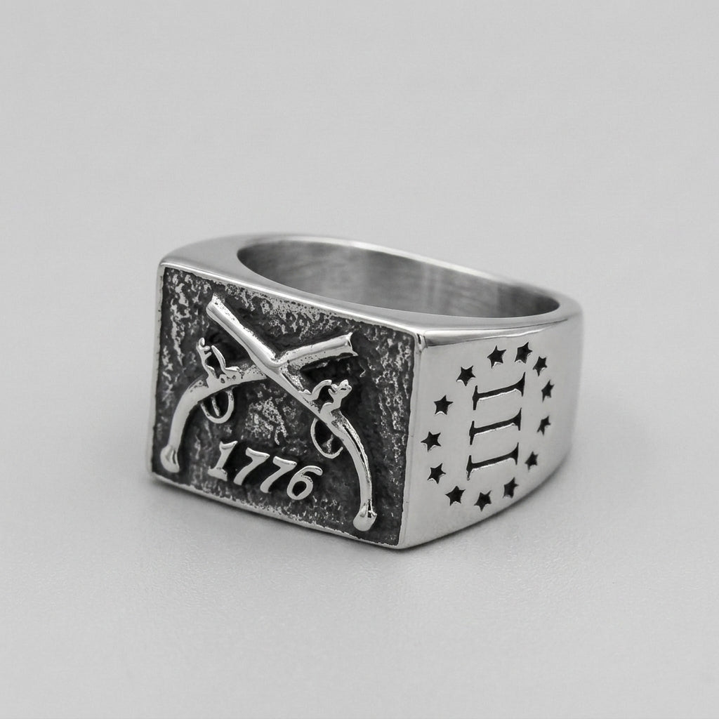 Flintlock Pistols Statement Signet Ring