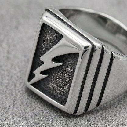 Bold Lightning Bolt Statement Ring