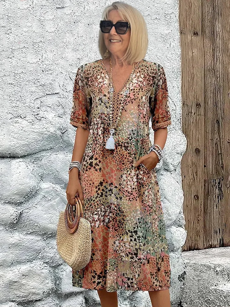 KS | Flattering midi dress for effortless island elegance
