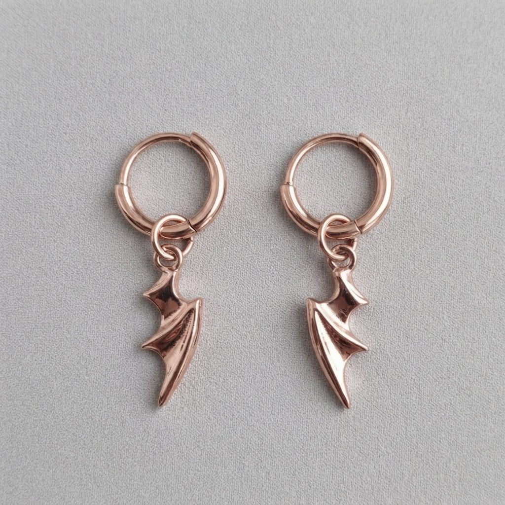 Bat Wing Hoop Earrings