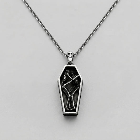 Coffin Skeleton Pendant Necklace