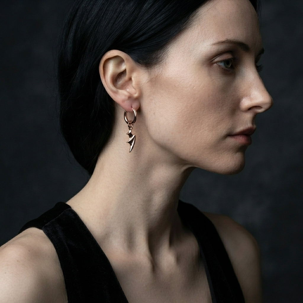 Bat Wing Hoop Earrings