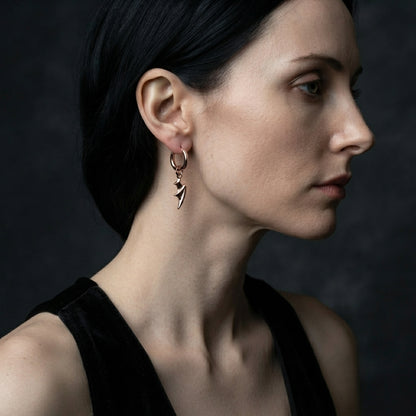Bat Wing Hoop Earrings