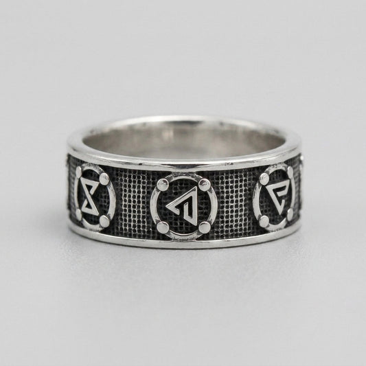 Viking Rune Band Ring