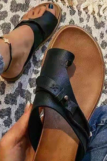 Toe Loop Slide Sandals