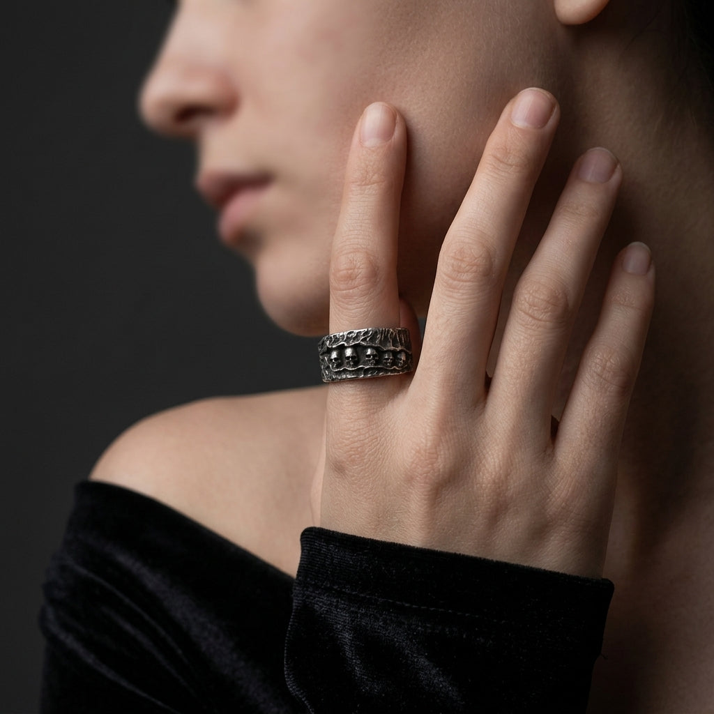 Skull Catacomb Band Ring