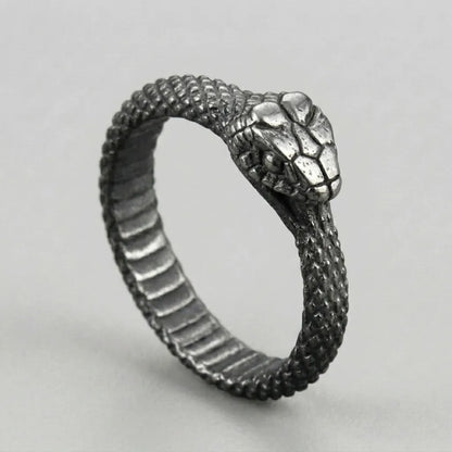 Ouroboros Coiled Serpent Ring