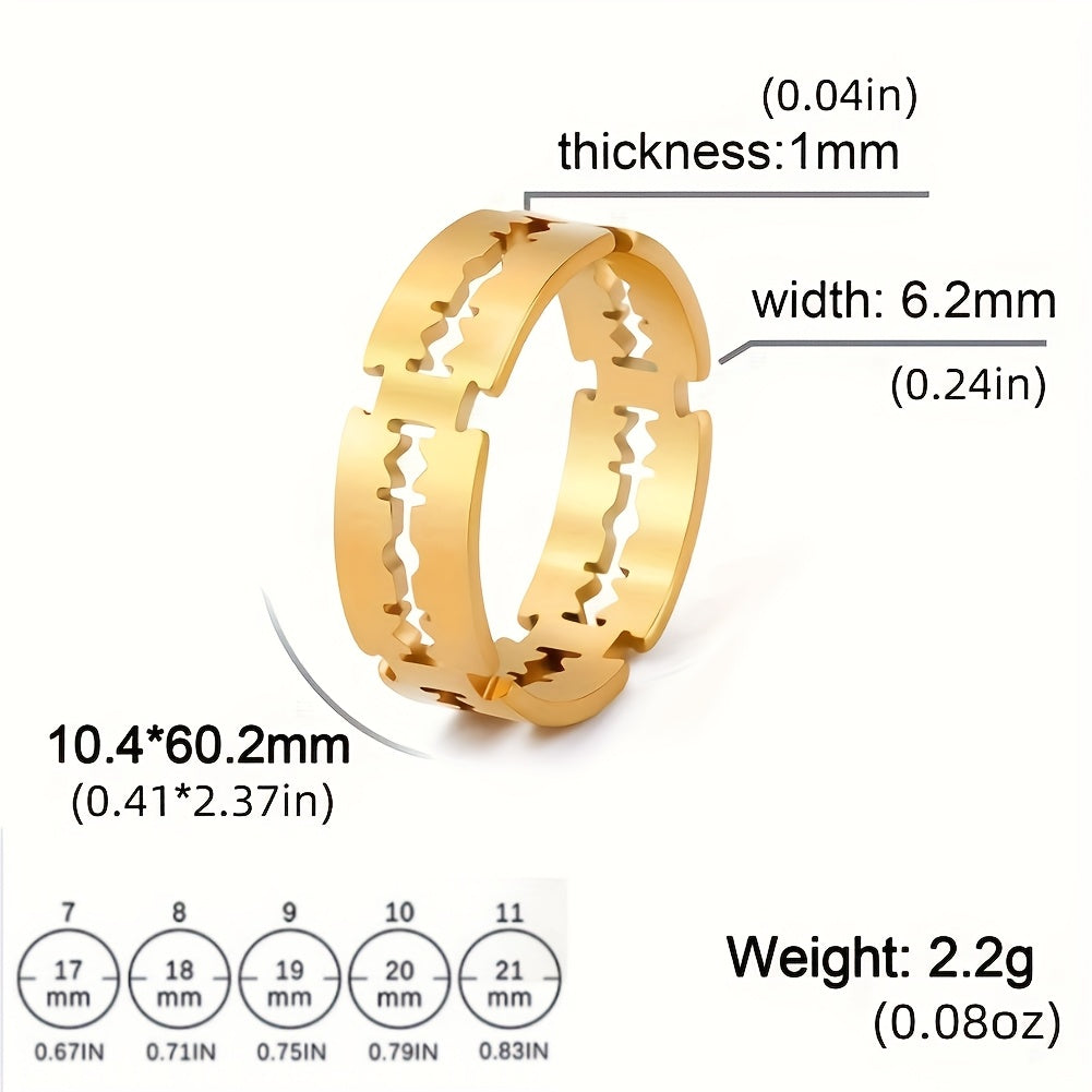 Bohemian Stainless Steel Ring Triple Punk Rock Jewelry for Men Women