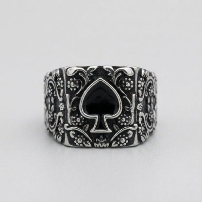 Ace of Spades Ring Ace of Spades Signet Ring