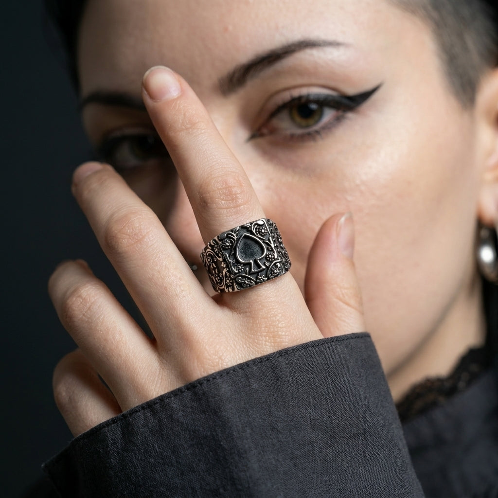 Ace of Spades Ring Ace of Spades Signet Ring