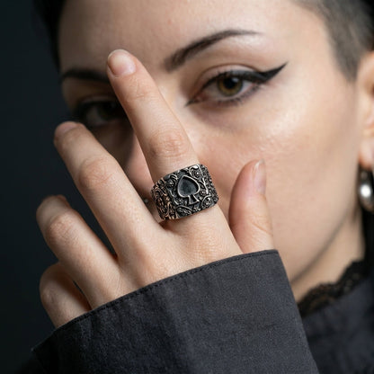 Ace of Spades Ring Ace of Spades Signet Ring