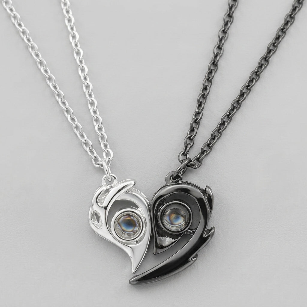 Gothic Punk Heart Pendant Necklace