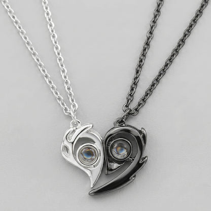 Gothic Punk Heart Pendant Necklace