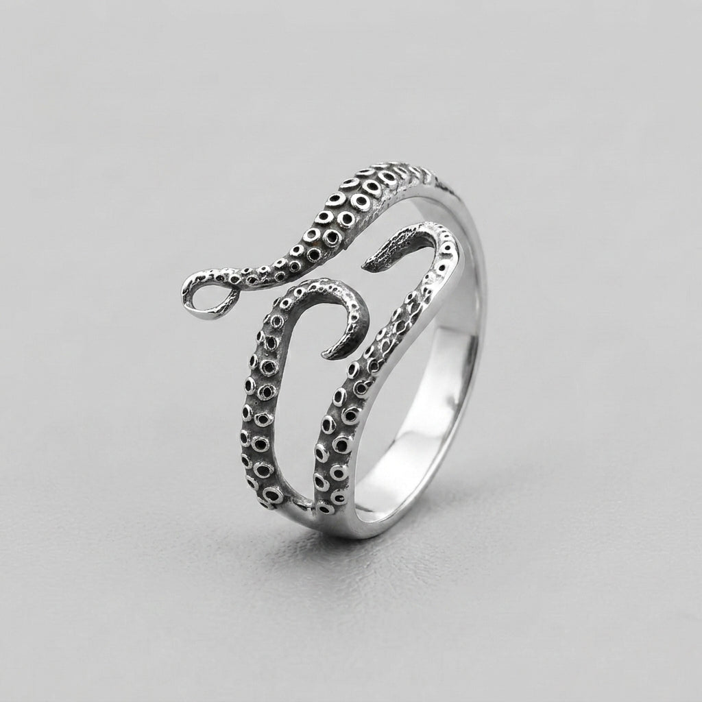 Vintage Kraken Tentacle Wrap Ring