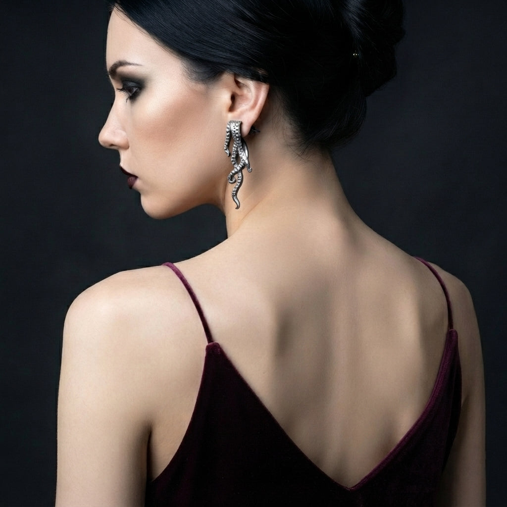Statement Octopus Drop Earrings