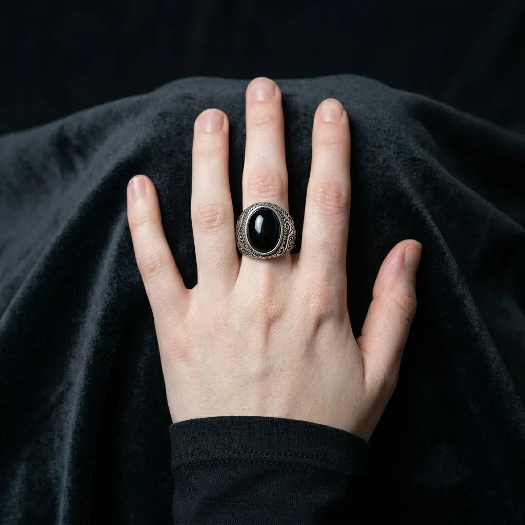 Black Onyx Statement Ring
