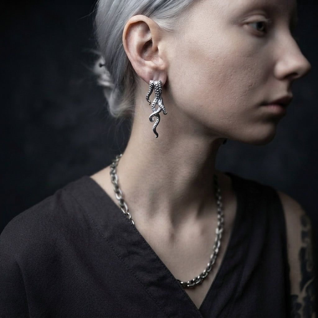 Statement Octopus Drop Earrings