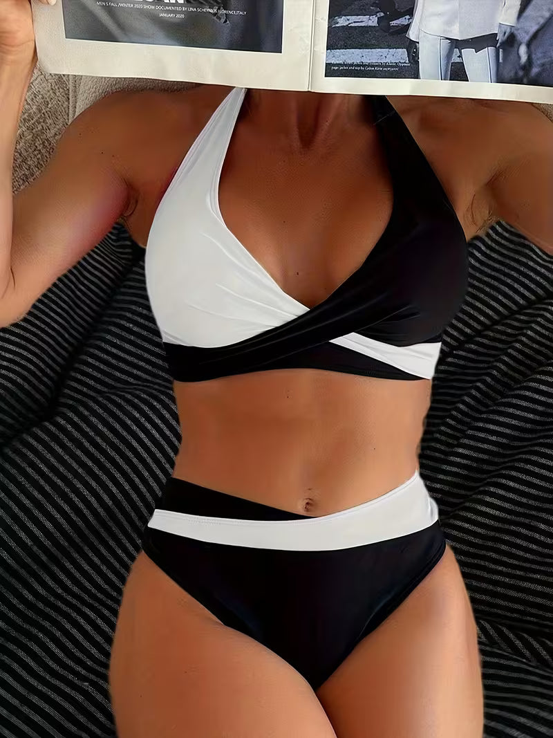 Neon Accent Crossover Bikini