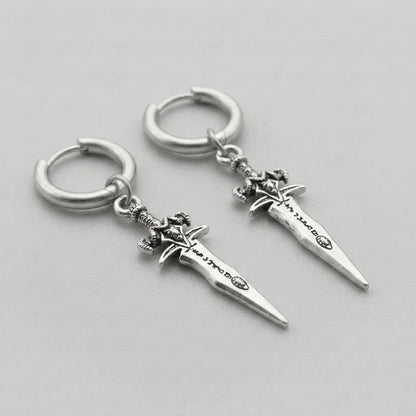 Silver Sword Earrings