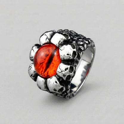 Dragon Eye Skull Ring