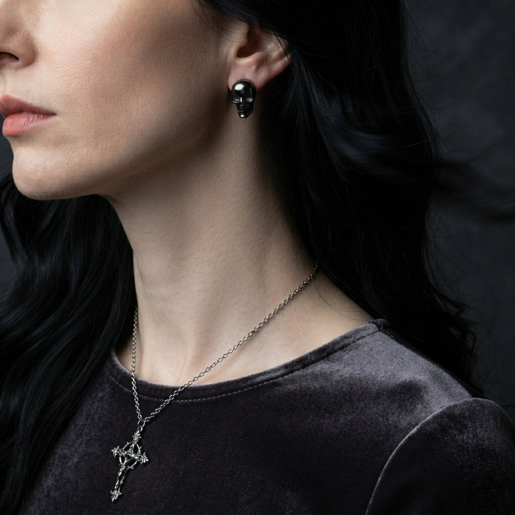 Midnight Bone Studs