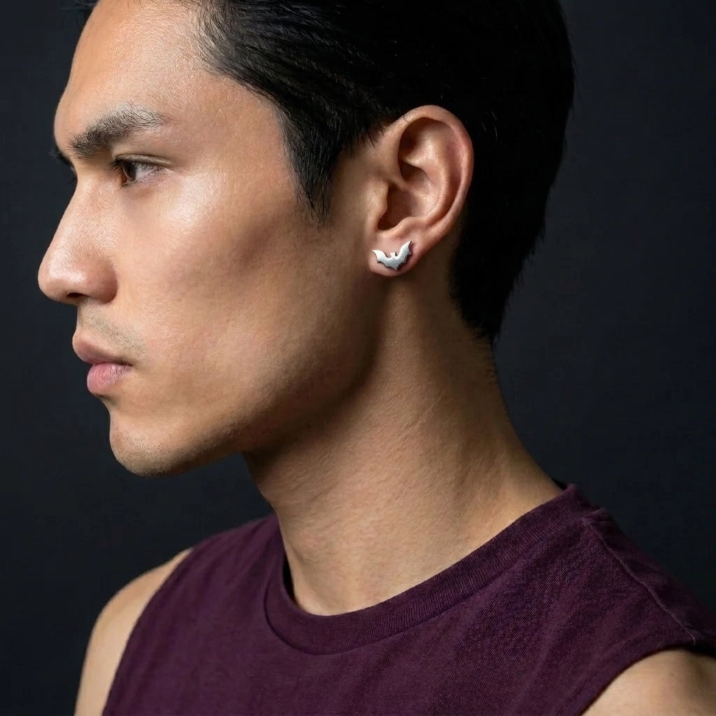 Gothic Vampire Bat Minimalist Earring