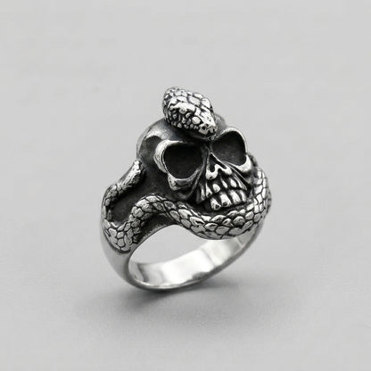 Snake and Skull Ring