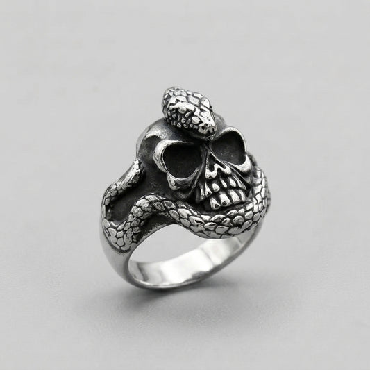 Snake and Skull Ring