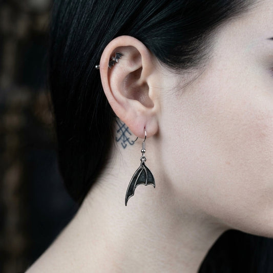 Bat Wing Goth Earrings