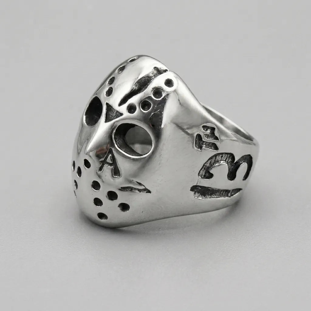 Hockey Mask Skull Ring