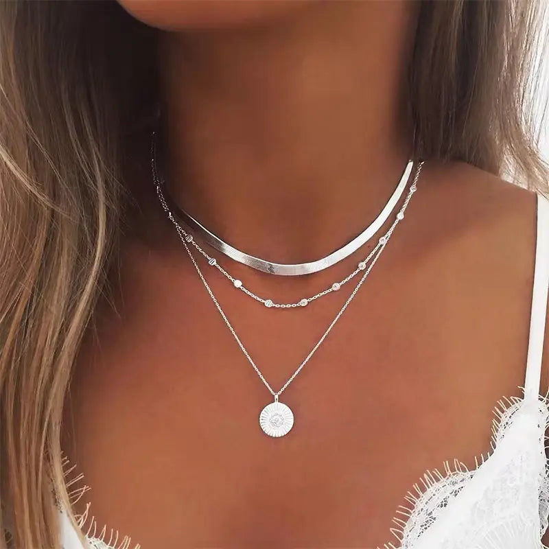 Silver Necklace Unique Joyas