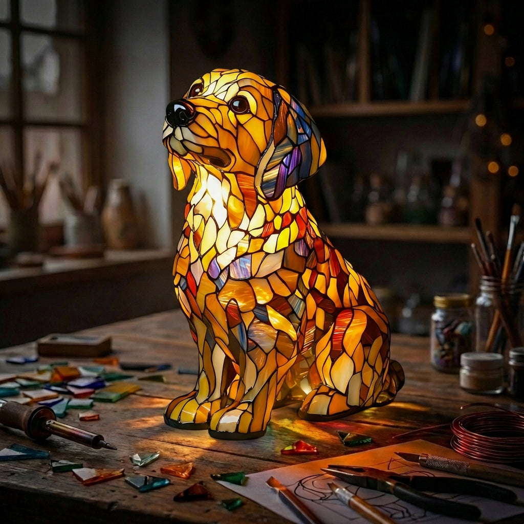 Golden Retriever Lamp