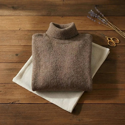 Truffle Turtleneck Taupe Oversized Relaxed Knit Pullover