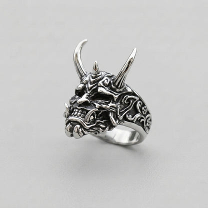 Horned Oni Demon Ring