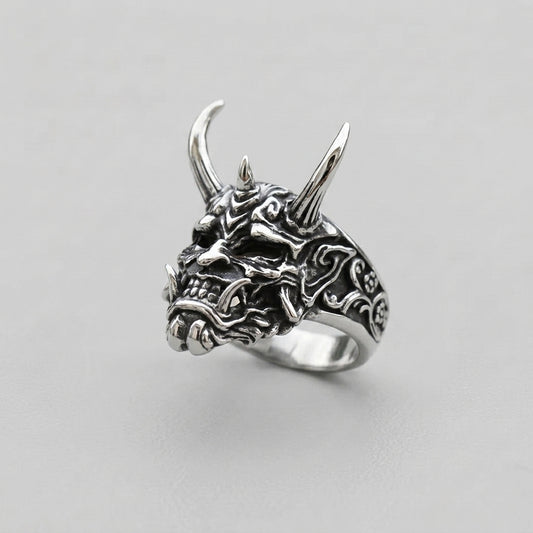 Horned Oni Demon Ring